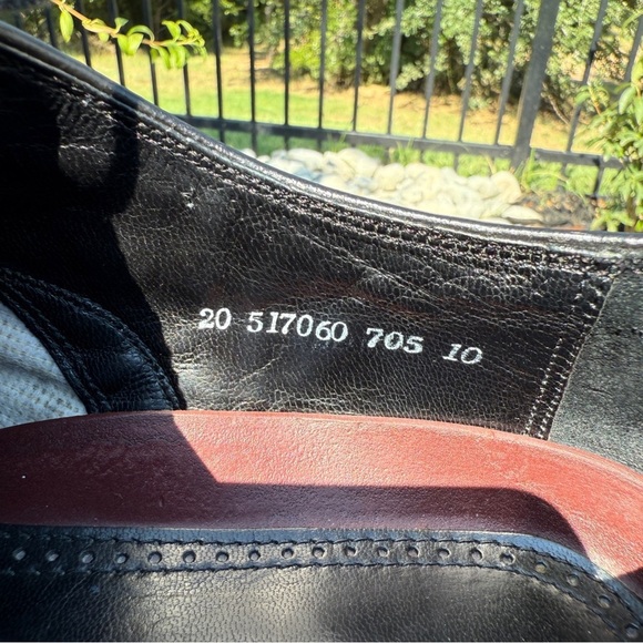 VINTAGE! Florsheim Men's Lexington Wingtip Brogue Dress Shoes Size 10.5 Burgundy - Picture 9 of 10